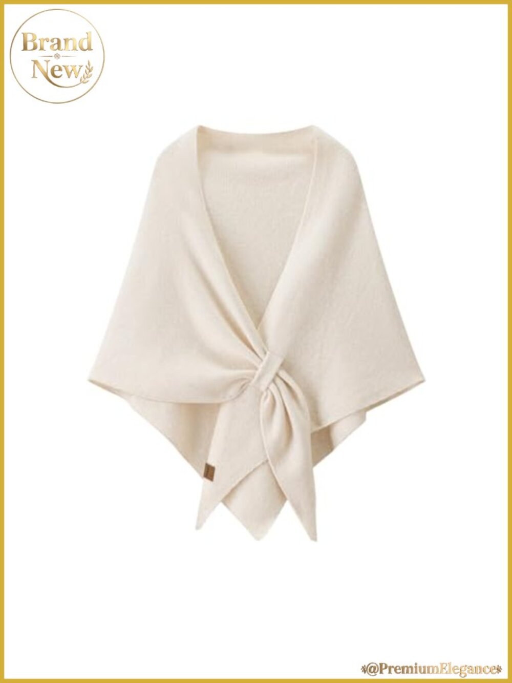 Wool Cashmere Knit Shawl Wrap Oversized Triangle Scarf